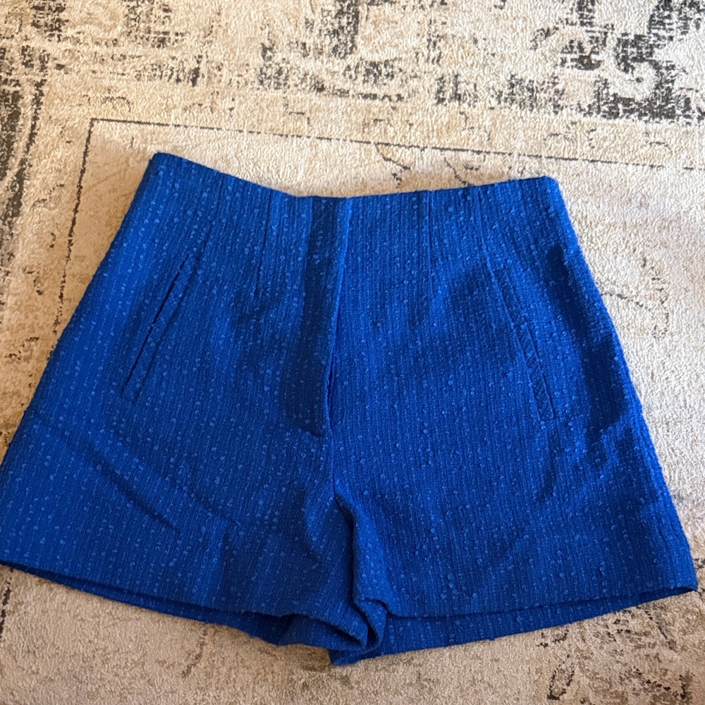 Veronica Beard High Waist Blue Women's Shorts